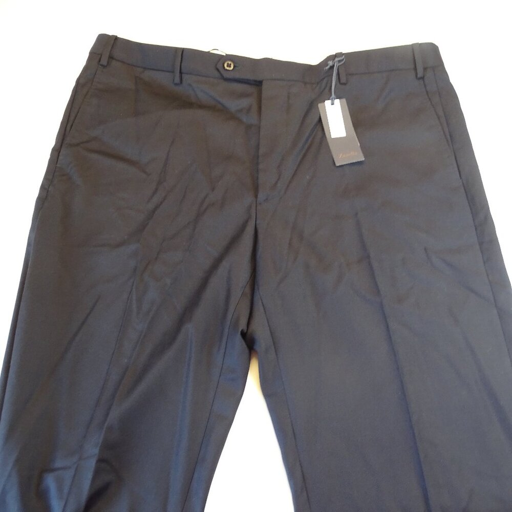 Zanella Todd Quattro Lame Dress Pants Trousers Navy Blue Size 42 NEW